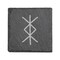 15oz Stemless Wine Glass Set - Viking Protection Rune + Slate Coaster